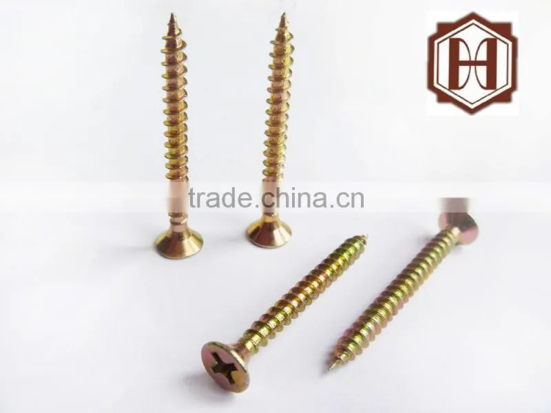 customized countersunk head zinc plating self tapping screw