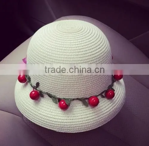 2016 professional ladies flower sunshine beach hat summer wear fashion ladies handmade hat straw