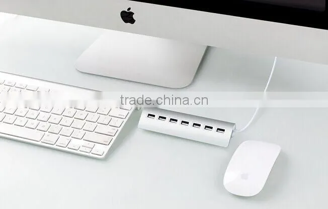 Portable usb por hub suppliers, Hi-Speed Aluminum Casing 7 port 2.0 usb hub