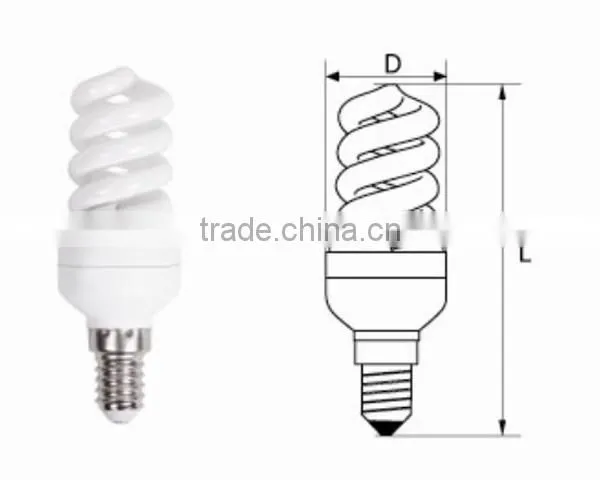 China Factory E14 E27 B22 CFL Ultra Mini Spiral T2 With 10000 Hours