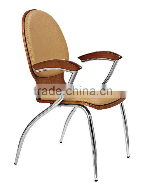 Wooden seatrest and backrest office training chairs