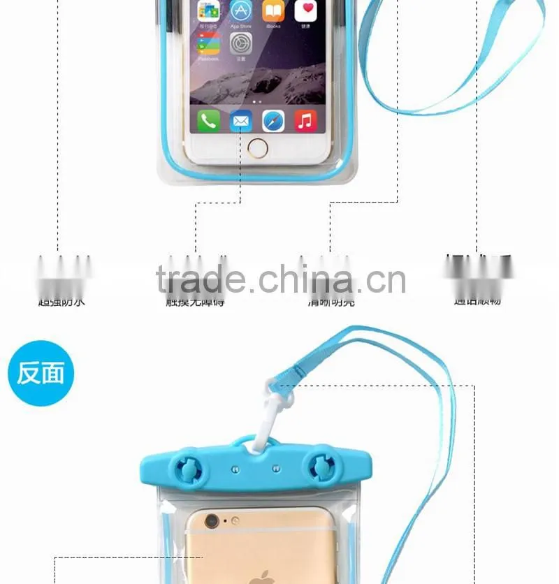 High Quality IPX8 Certified Universal Underwater Mobile Phone Waterproof Bags,Luminous Waterproof Pouch