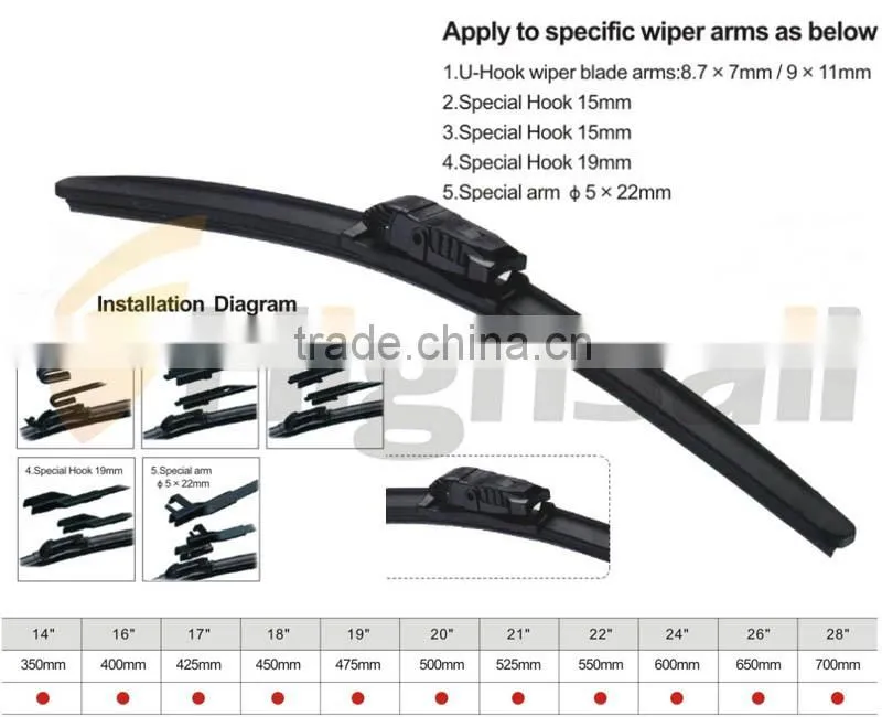 Frameless Natural Rubber Wiper Blade