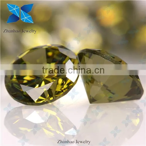 Round raw wholesale CZ loose peridot rough cubic zirconia