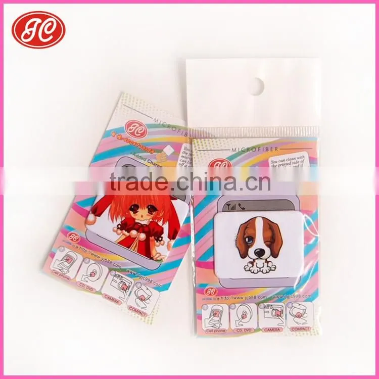 Sticky Cleaner Various Patterns Microfiber phone Cleaner Sticker for smartphones
