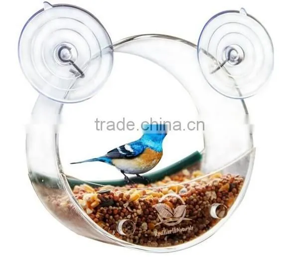 custom acrylic Circle Bird Feeders for small bird