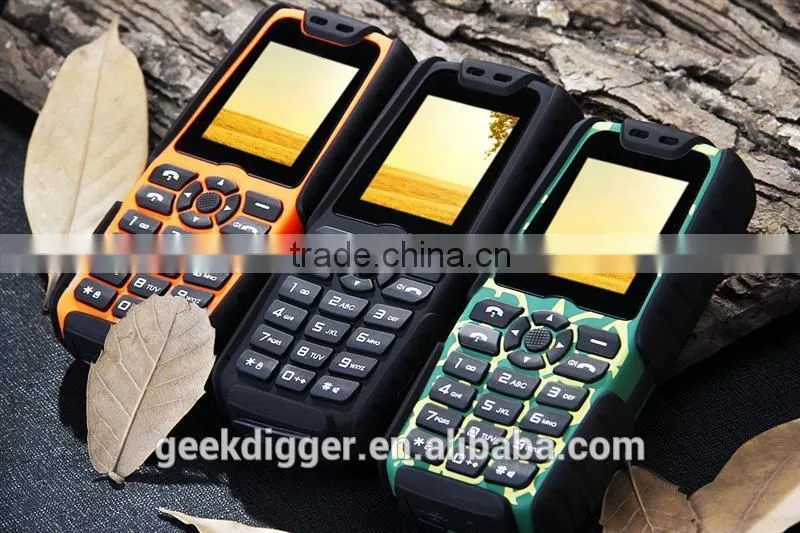 XP3300 Black Unlocked Phone Quad Band with 12000mAh Battery / FM / MP3 / Dual SIM / Flashlight Functions