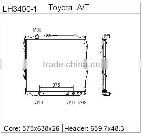 Auto Radiator Toyota 4 Runner 3.4L V6