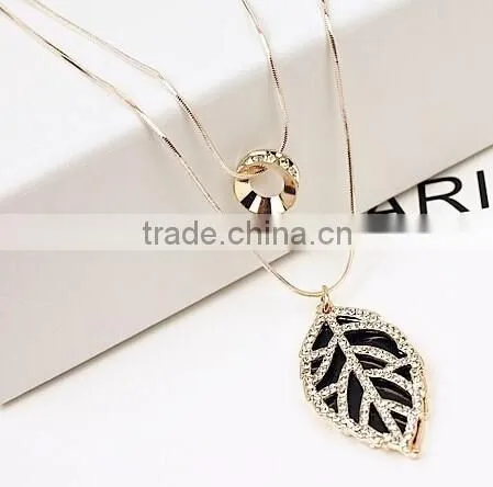 European and American fashion necklace alloy exaggerated fashion brief paragraph sweater chain necklace