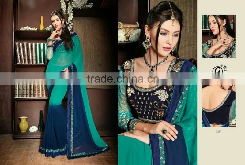 Shaded Designer Sarees For Women