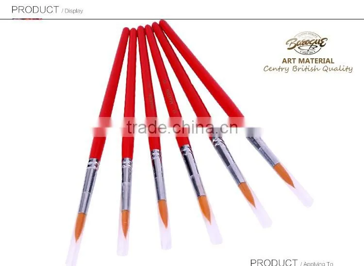 Hot Sale Paintbrush Mini Sable Hair Travel Artist Paint Brush Set Red Handle drawing Brush Round Artist For Acrylic oil Painting