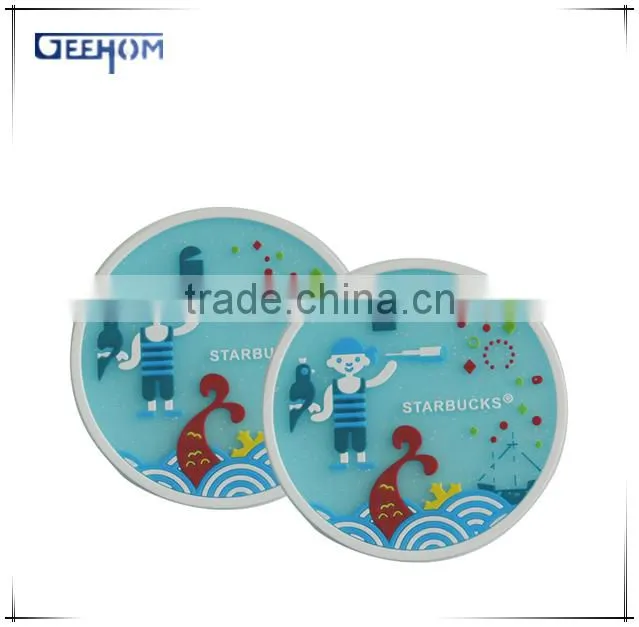 brand name rubber souvenir coaster