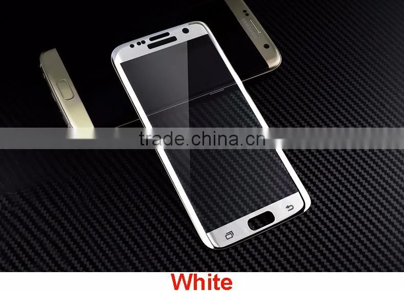 New Arrival!!!! 9H Hardness Black Color Full Body Anti-shatter Screen Protector Tempered Glass for Samsung S7 Edge