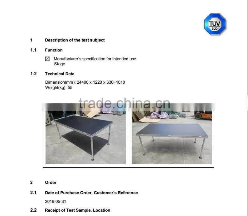 Outdoor event portable stage,modular stage, Concept stage,glass stage