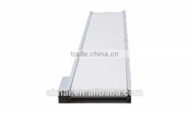 White glossy food grade pvc conveyor belt in conveyor