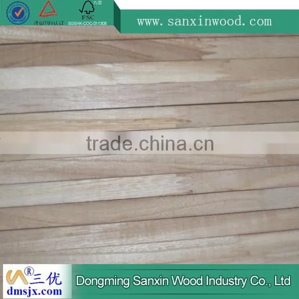 FSC certified S4S paulownia finger joint board for door frame