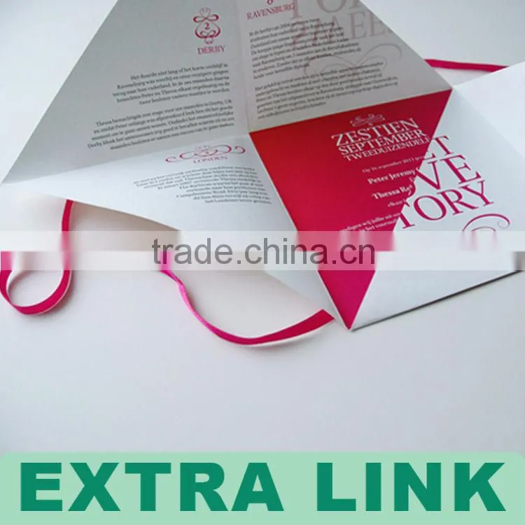 Custom Logo Decorative Paper butterfly wedding invitation cards