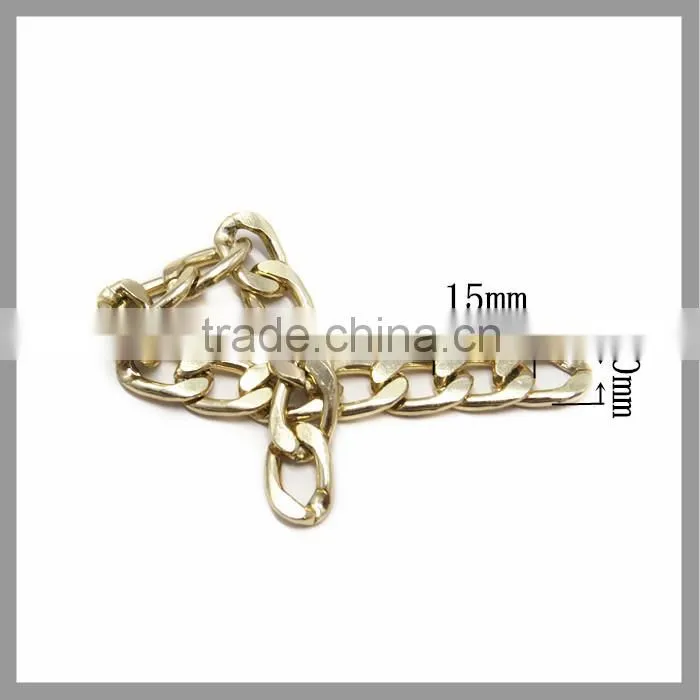 Gold Metal Flat Link Decorative Chain