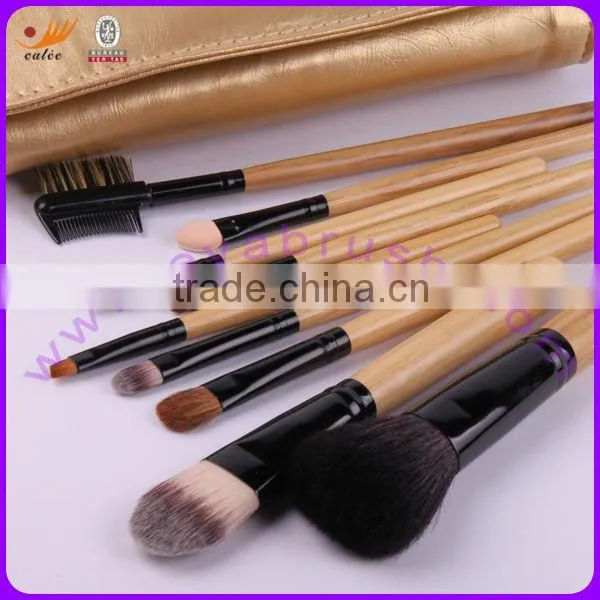 9 pcs Cosmetic Brush Set with Natural Hair and Synthetic Hair