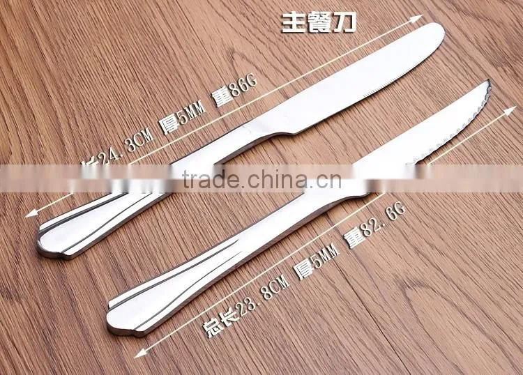 wholesale wedding party favor table dinner knife in different sizes