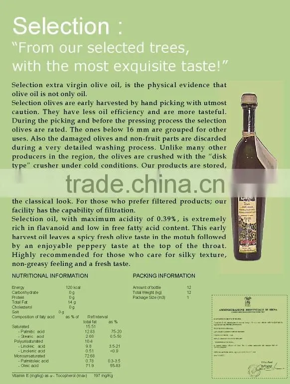 SELECTION EXTRA VIRGIN FIRST CLASS OLIVE OIL by LALELI ( PRODUCED IN TURKEY ) (2 Liter Tin - Can)