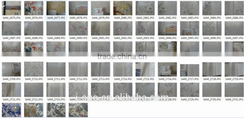 China Beauty flower bedroom wallpaper for decoration