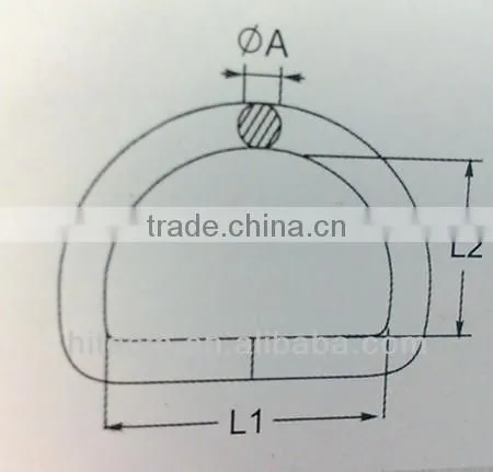 2 d ring file welded stainless steel d ring for dog collar