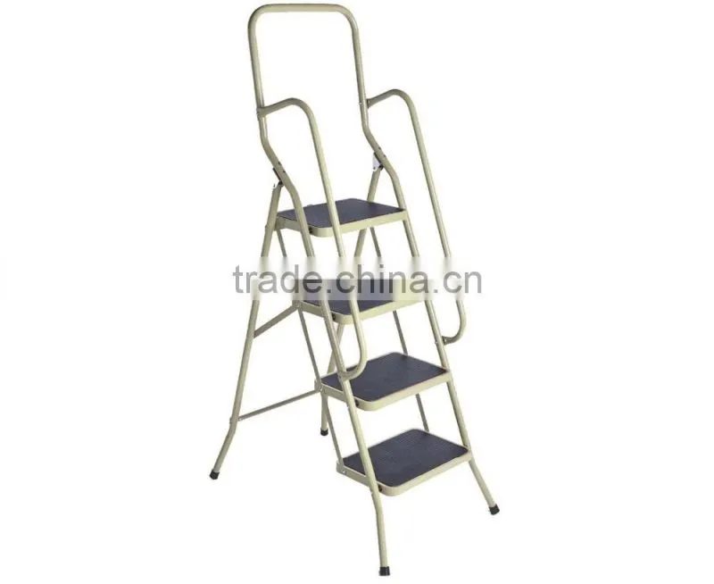 With new EN131/14183 ,ANSI /SGS Foldable 4 Step Ladder With Handrail,folding ladder