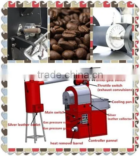 5kg professional granteed Coffee Roaster/cocoa bean roasting machine for sale