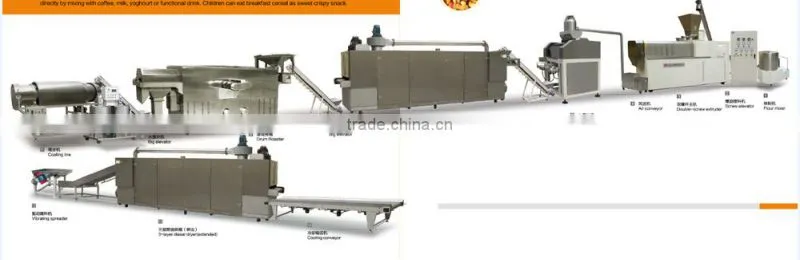 New Design Breakfast Cereal Processing Line food extrusion machinery Packing Machine--Jinan DaYi Extrusion Machinery