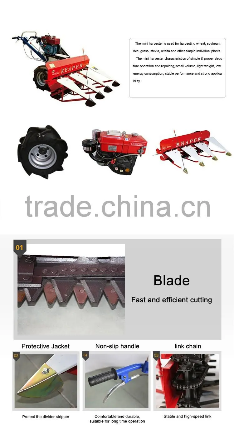 Rice combine harvester tractor