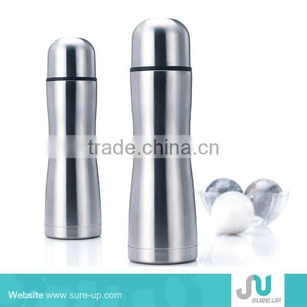 Double cups unbreakable stainless steel vacuum flask juice bottle (FSUR)
