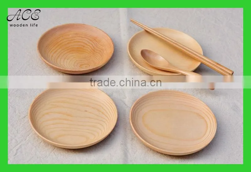 Custom round wood plate Round wooden tray Wood plate