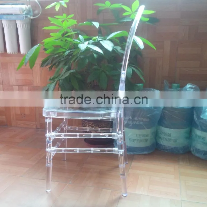 Transprarent resin acrylic plastic chair resin chiavari chair for sale