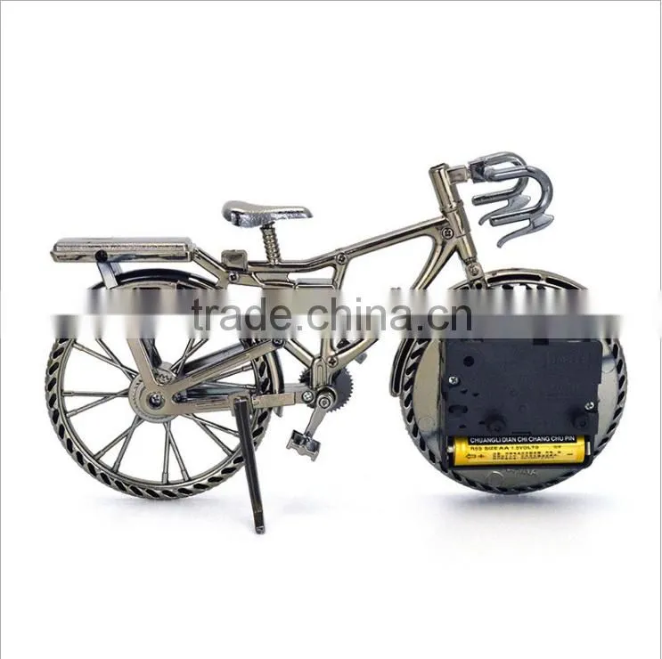 Classic European Style Creative Bicycle Shape Clock, Hot-sale Home Desk Decorative Bicycle Design Clock