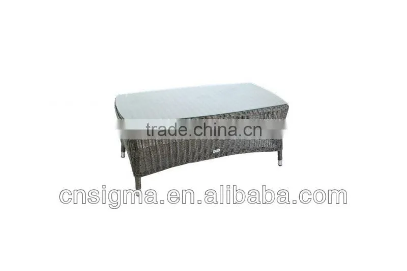 2017 Trade Assurance All weather outdoor PE rattan wicker modern luxury coffee tables