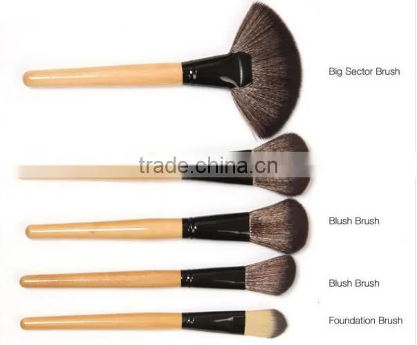 24 Pcs/Pro Cosmetic Makeup Brush Set wooden toiletry Kit best sale