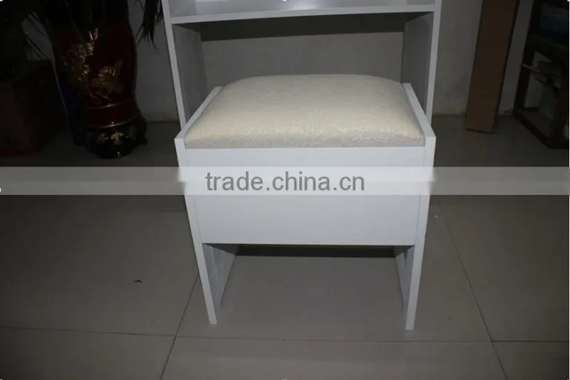 Bedroom Wooden Dresser, Make up Dressing Table Set, Table with Mirror & Stool