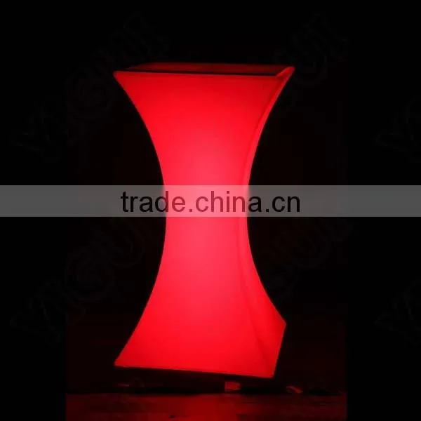 led liquid lighted bar table/highboy cocktail table/illuminated party furniture