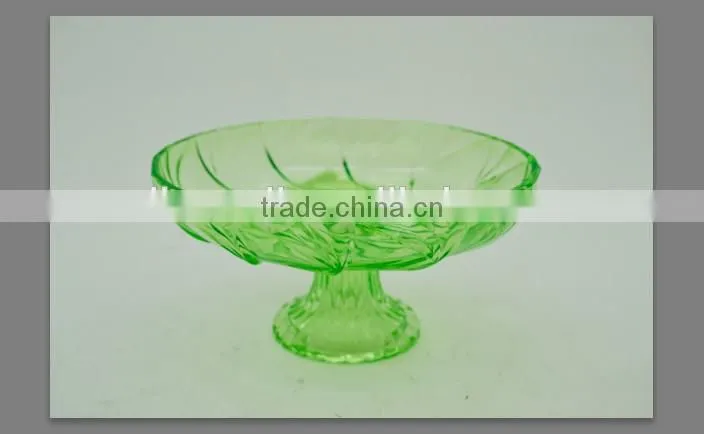 Colored Footed Glass Plate