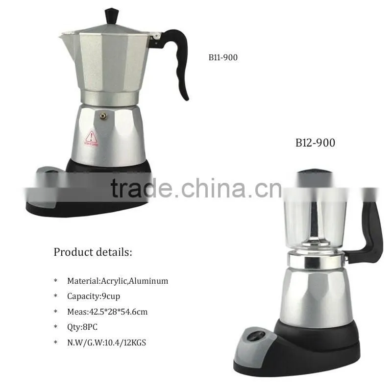 4cups electric italian moka coffee maker