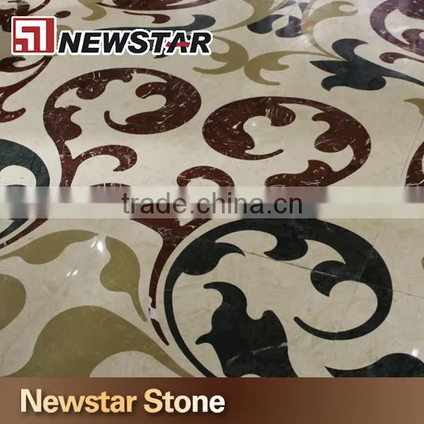 Newstar natural stone tiles floor marble waterjet medallion