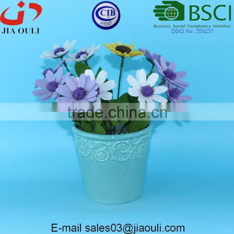 BSCI Audit Factory Ceramic Christmas flower pot, boot shape planter