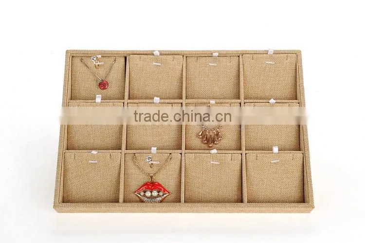 Linen jewelry display neck stands jewelry display tray