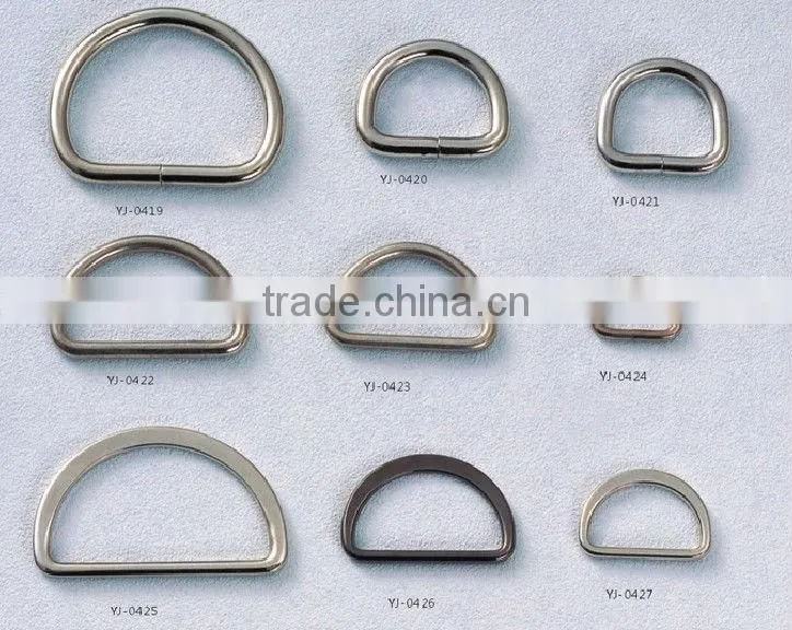 cheap price with different sizes of D metal buckle ,D ring buckle