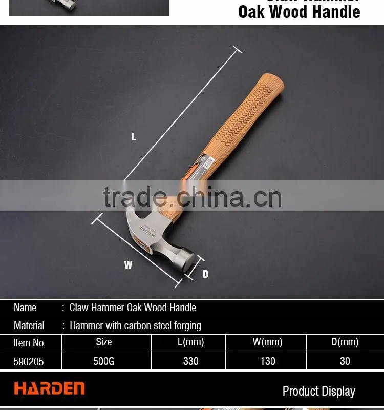 Professional Claw Hammer With Oak Wood Handle