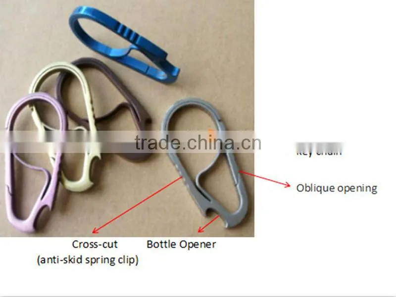 TK-1773 Outdoor edc tool Multi-function Titanium Alloy Quick Release Anti-lost Carabiner Bottle Opener
