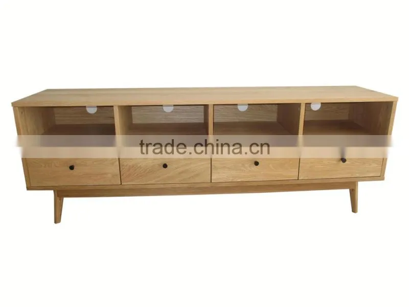 popular product of Japanese style 4drawer TV wooden stand