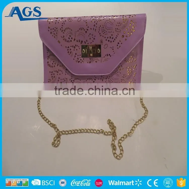 Color brilliant cell phone sling bag for girls in purple