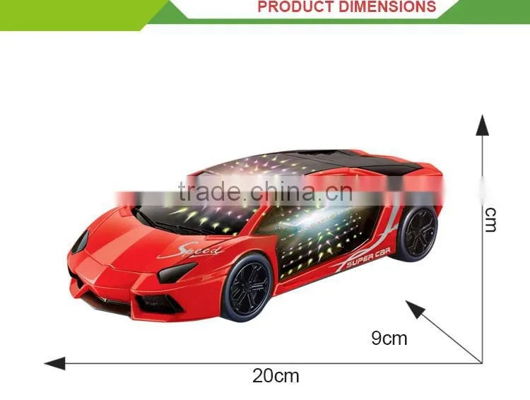 Cheap 3D plastic toy battery operated car racing play games